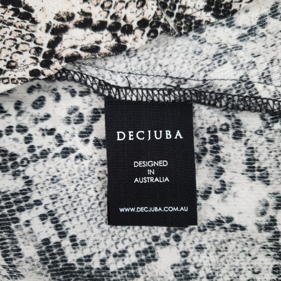 Decjuba Shift Dress Snakeprint Pockets Sz 8 - Picture 7 of 8